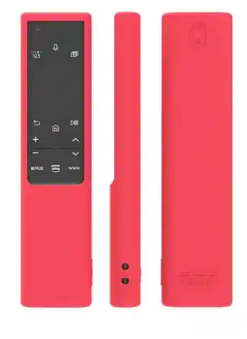 Forro Silicona Protector Para Control Plano Smart Tv Samsung Rojo