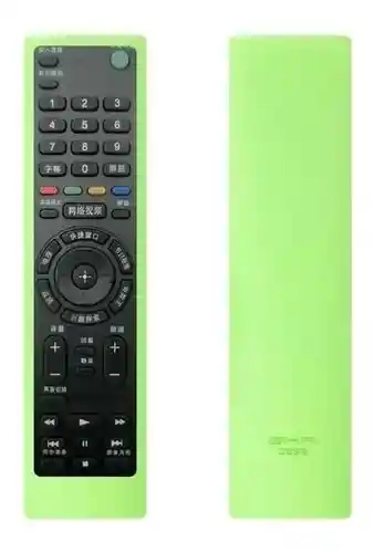 Forro Protector De Silicona Para Controles Sony Tv Verde Fluo