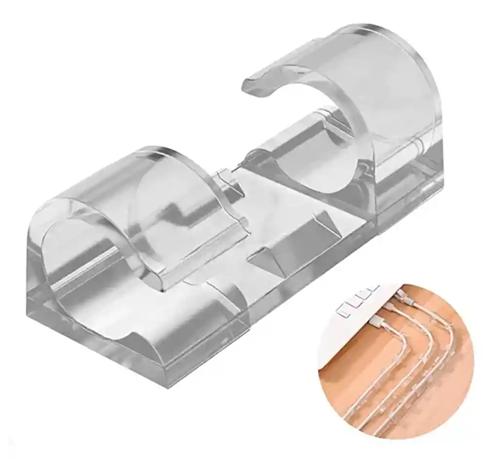 Clip Organizador De Cables Adhesivo X 40 Und