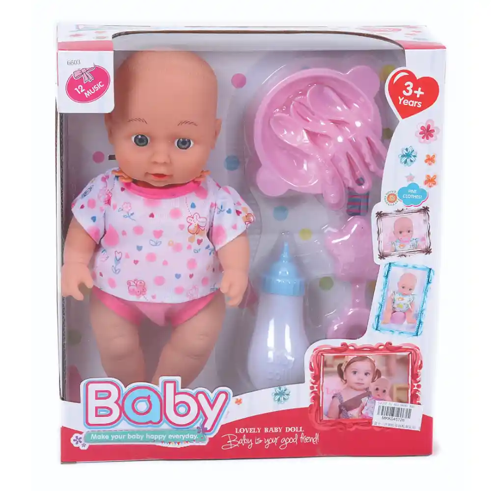 Muñeco Lovely Baby 12 Sonidos Caja