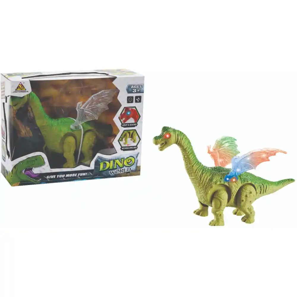 Dinosaurio Jiny Pilas Luz Ysonido Caja