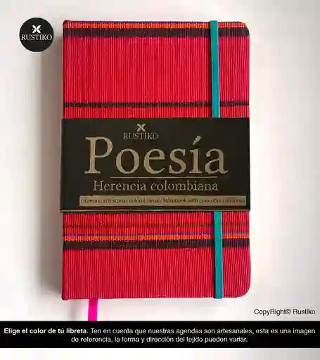 Rustiko Libreta Poesía Colombiana Blanca