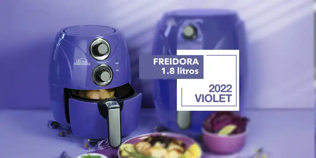 Freidora De Aire 3.2 Litros Home Elements Heaf536v Línea Violeta