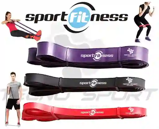 Kit 3 Pzs Banda Poder Elástica Sportfitness Tonificacion Gym