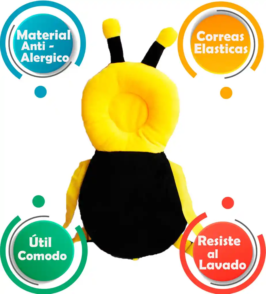 Cojín Anticaída Protector Cabeza Y Espalda Bebé - Abeja