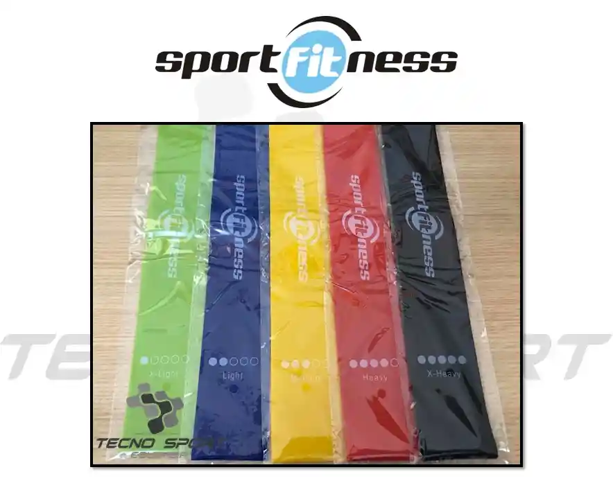 Kit 5 Banda Elástica Sportfitness Tonificación Gym