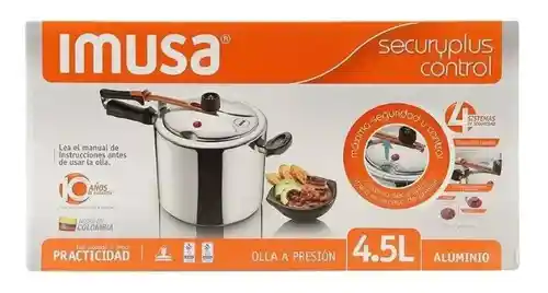 Olla A Presion Imusa 4.5 Lt Aluminio Plateado