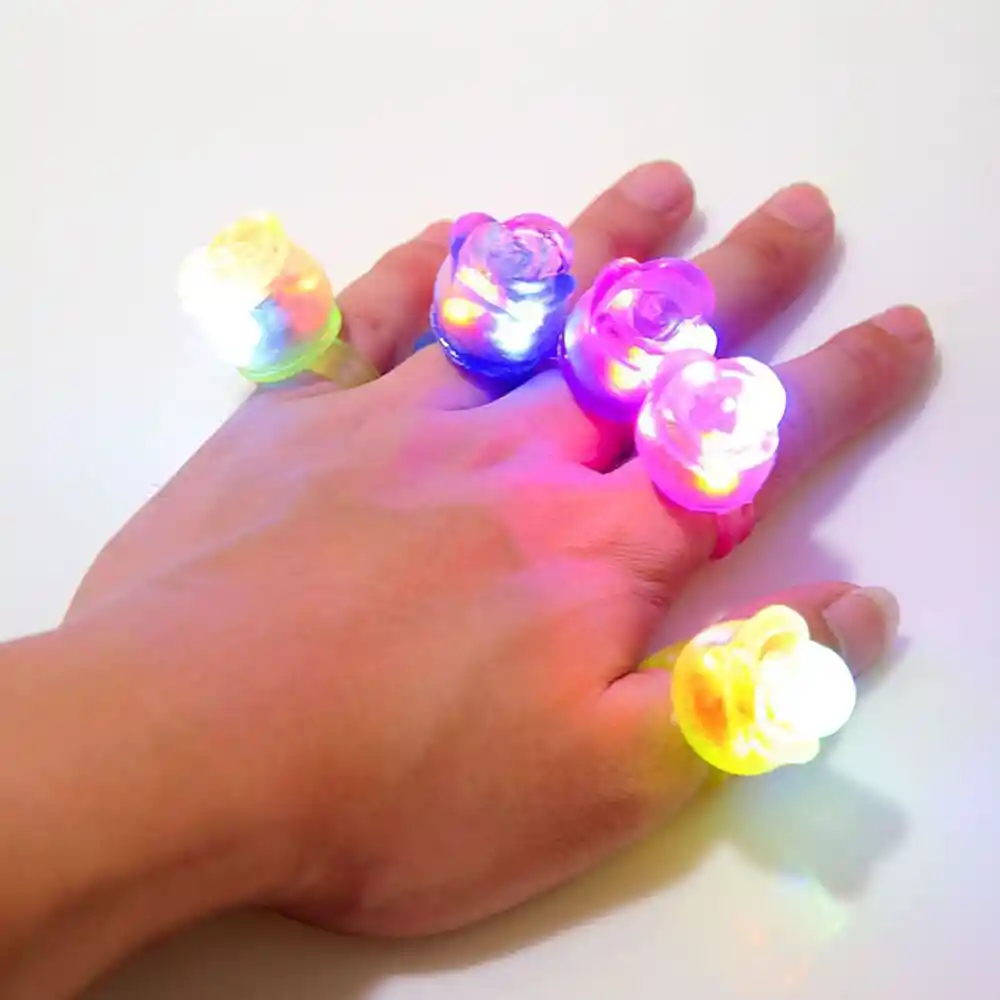 Anillo Led Luminoso Para Fiestas X 6 Unidades