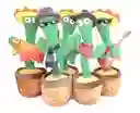 Muñeco Cactus Bailarin Peluche Repetidor De Voz Y Música