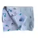 Cobija Para Bebé Sueño Profundo - Ositos Y Animalitos Azules
