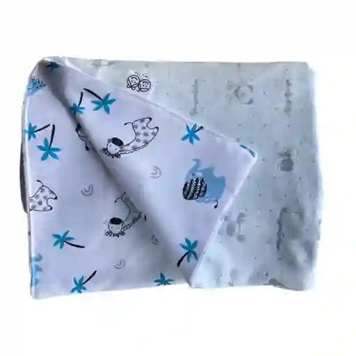 Cobija Para Bebé Sueño Profundo - Ositos Y Animalitos Azules