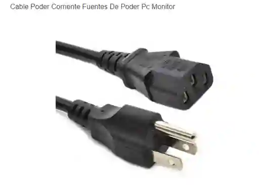 Cable Poder Corriente Fuentes De Poder Pc Monitor