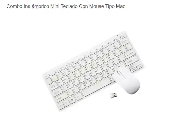 Combo Inalámbrico Mini Teclado Con Mouse Tipo Mac