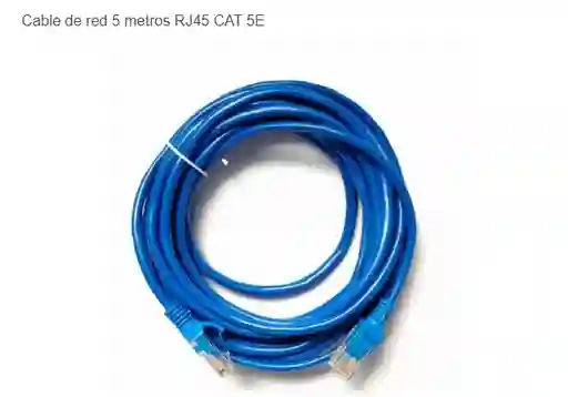 Cable De Red 5 Metros Rj45 Cat 5e