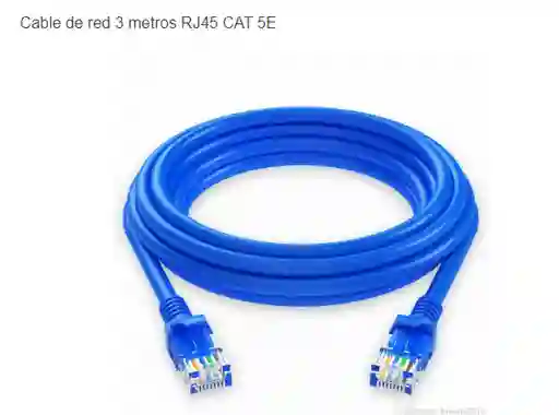 Cable De Red 3 Metros Rj45 Cat 5e
