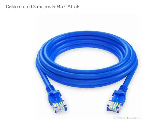 Cable De Red 3 Metros Rj45 Cat 5e