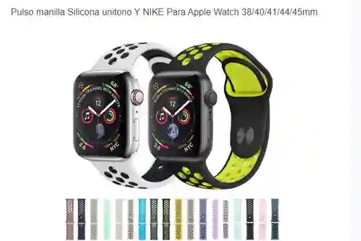 Pulso Manilla Silicona Unitono Y Nike Para Apple Watch 38/40/41/44/45mm