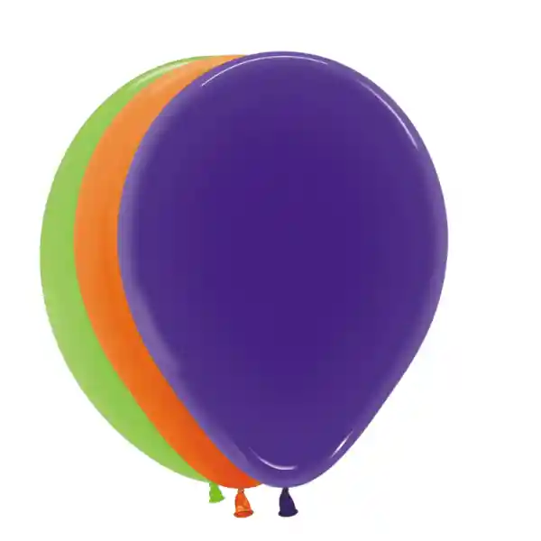 Paquete De Globos/ Bombas Tonos Halloween X 12 Und