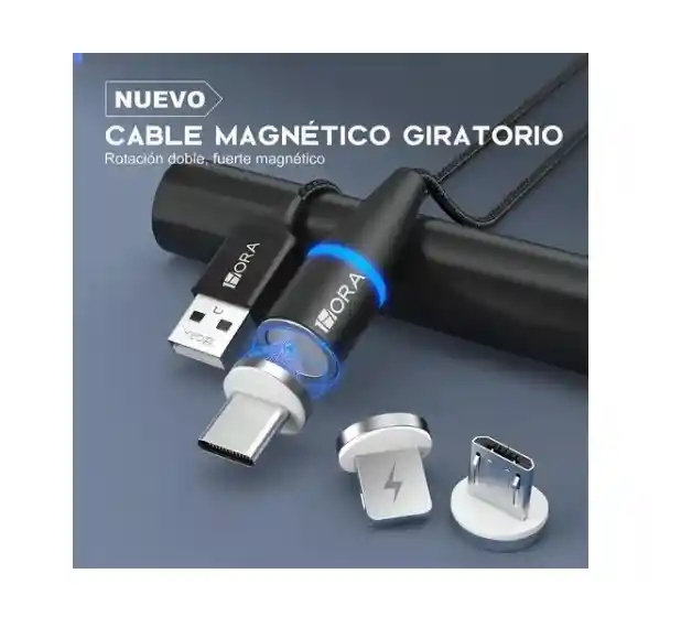 Cable Magnético 3 En 1 Carga Rápida Usb V8,lightning,c