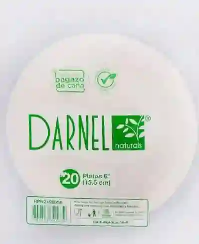 Plato Desechable Bagazo De Caña 15.5 Cm Darnel
