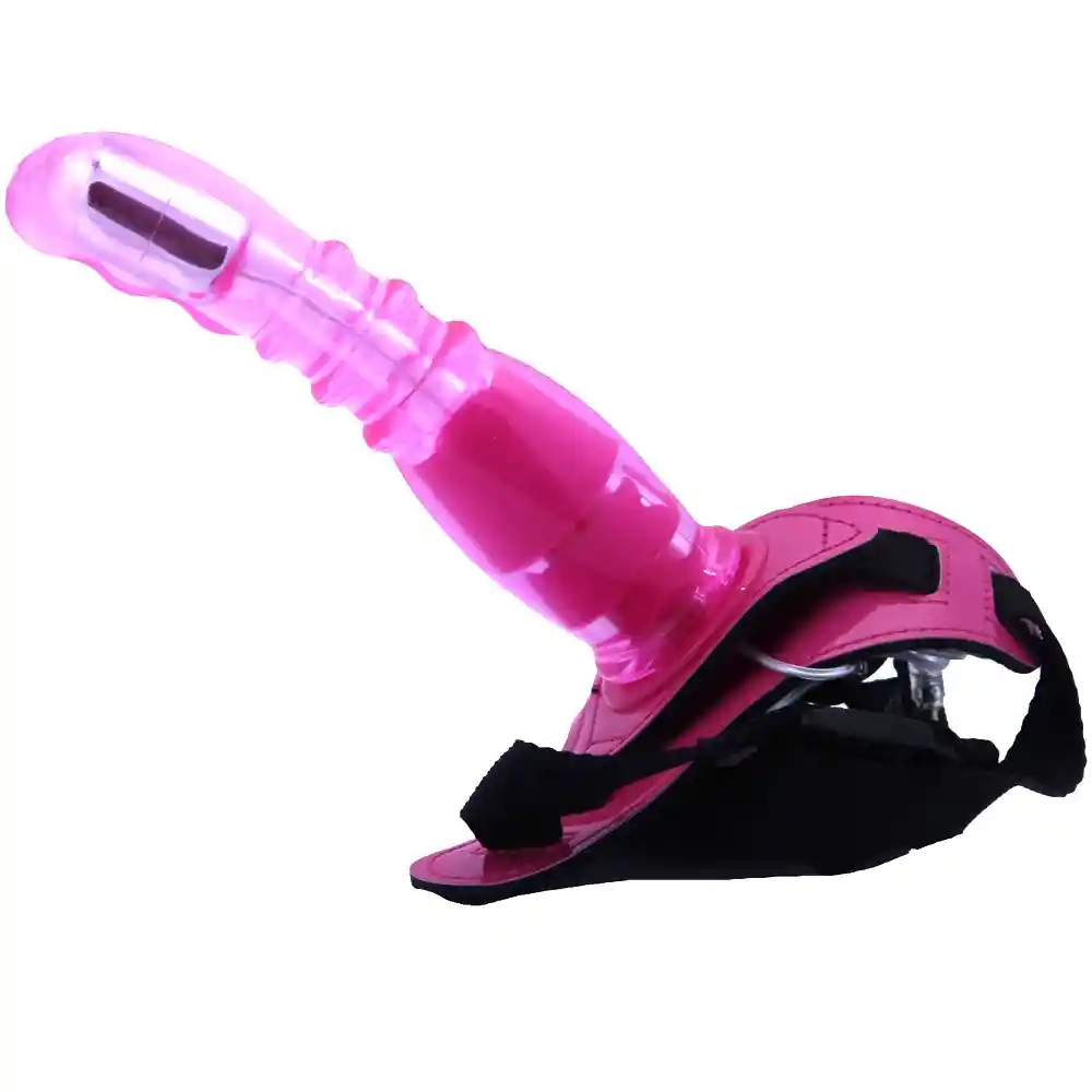 Arnés Strapon Vibrador Heby Fucsia Camtoyz