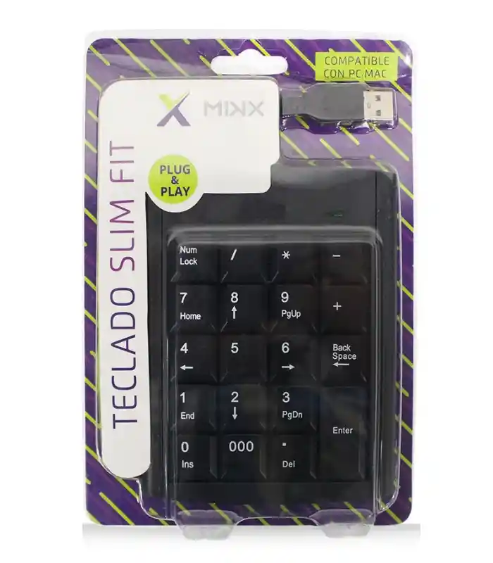 Teclado Numérico Usb Pc Mac Computador Plug Play