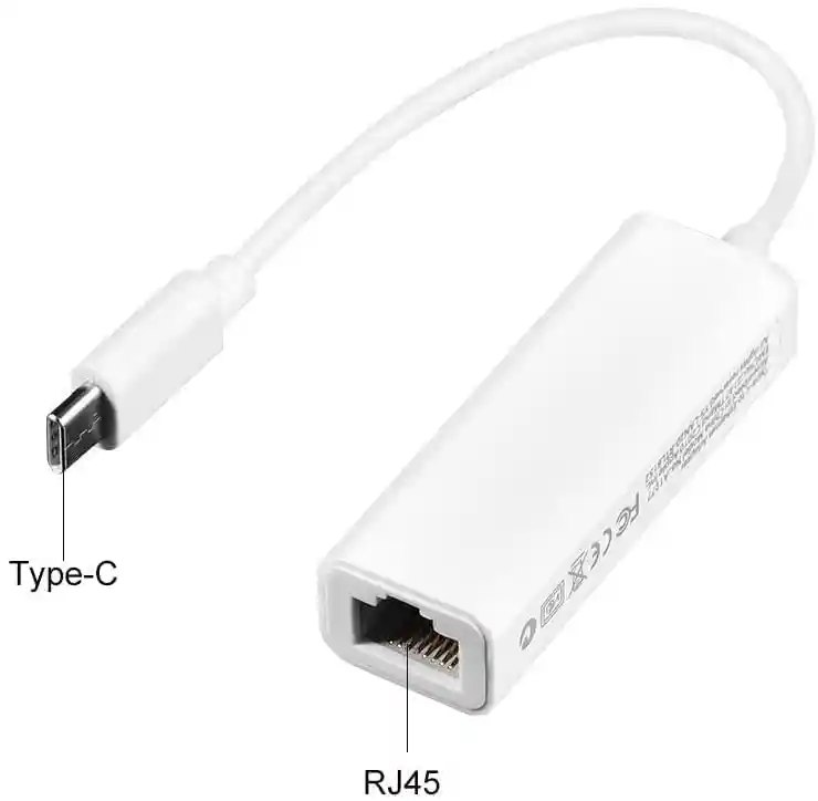 Adaptador Usb Tipo C A Rj45 Ethernet 10/100 Mbps