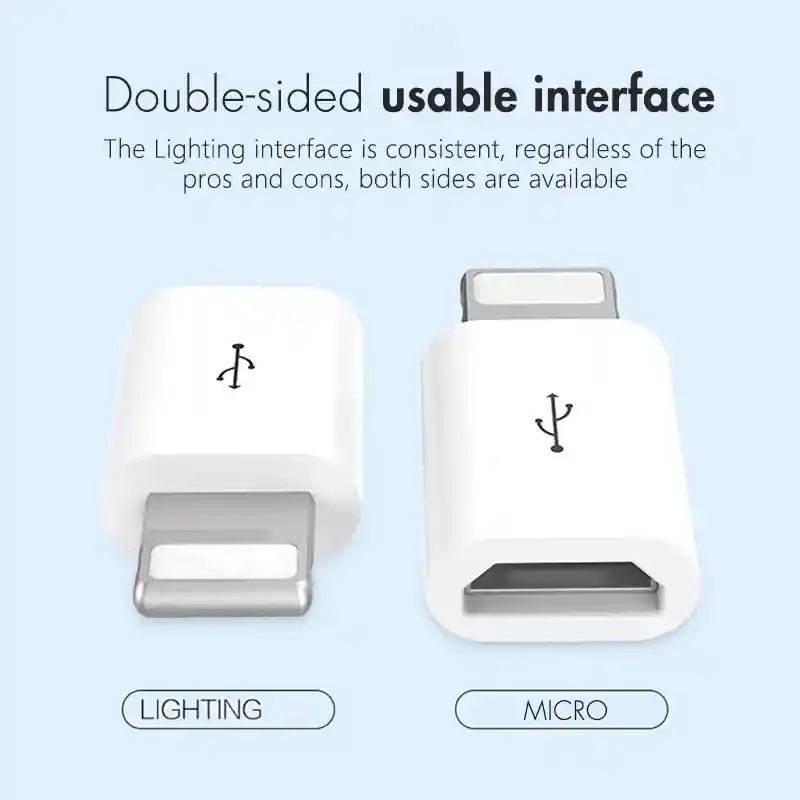 Adaptador Otg Micro Usb Hembra A Iphone Macho Lightning