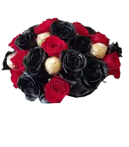 Rosas Rojas Y Negras Con Chocolate Sustos Que Dan Gusto!