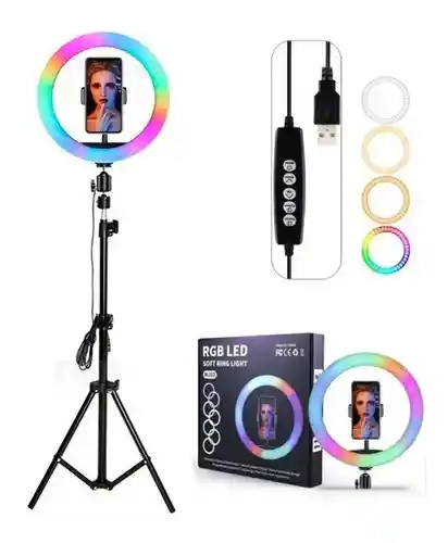 Aro De Luz Rgb 33 Cm