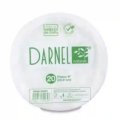 Plato Desechable 23 Cm Bio Darnel