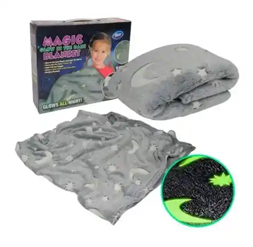 Cobija Manta Luminosa Magica Brilla En Oscuridad Cama Niños