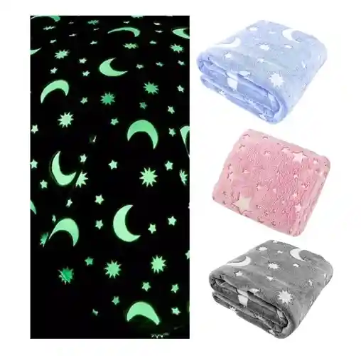 Cobija Manta Luminosa Magica Brilla En Oscuridad Cama Niños