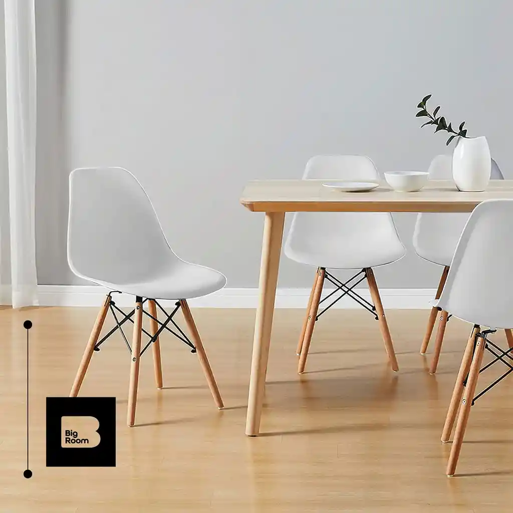 Kit De 2 Sillas Eames Moderna Minismalista Silla Comedor