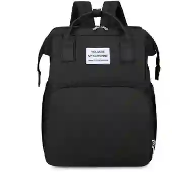 Pañalera Multinfuncional Bebe Mochila Expandible Negro Jq-02
