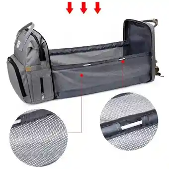 Pañalera Multinfuncional Bebe Mochila Expandible Negro Jq-02