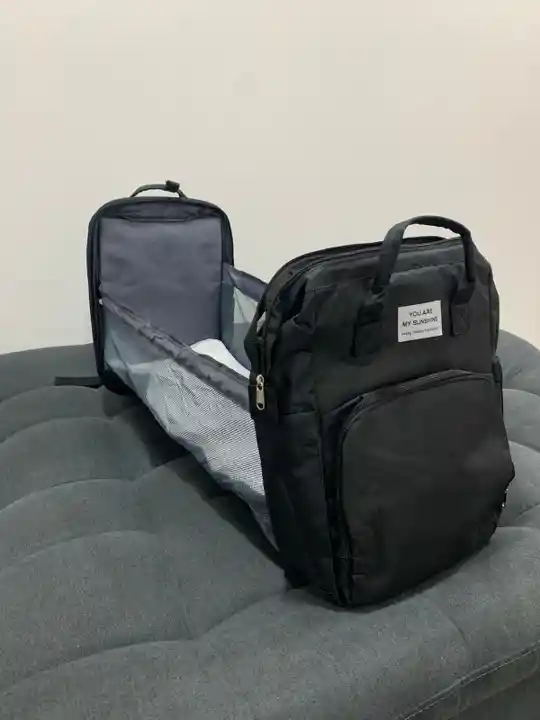 Pañalera Multinfuncional Bebe Mochila Expandible Negro Jq-02