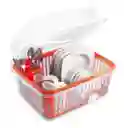 Seca Platos Escurridor Con Tapa Plástico De Primera Grande