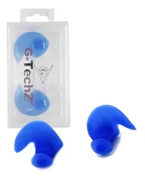 Tapa Oídos En Silicona Para Natación Agua Con Estuche 1 Par - Azul