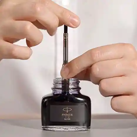Tinta Parker Estilógrafo Original Quink Negra 57 Ml Pluma Fuente Estilográfica
