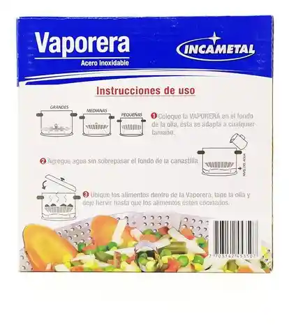 Vaporera Acero Inox. Incametal