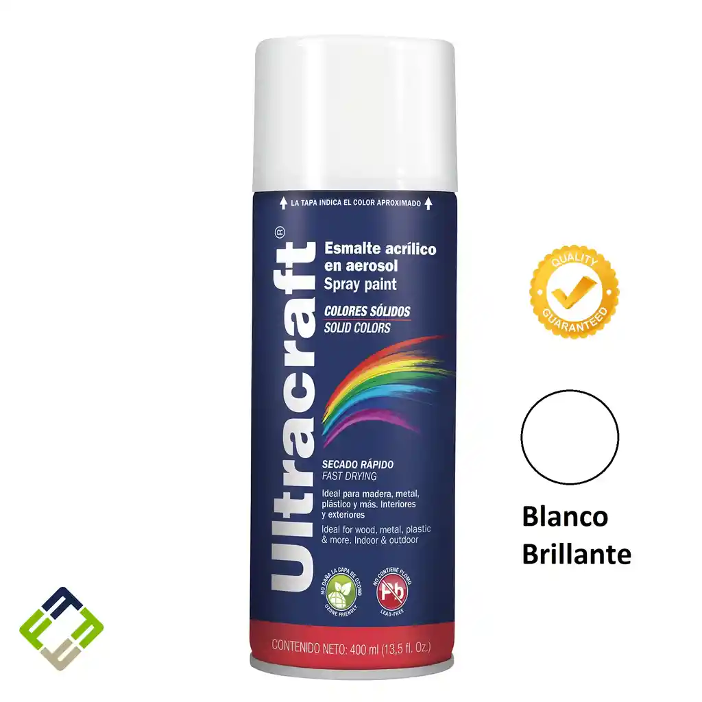 Pintura En Aerosol Blanco Brillante Ultracraft 40022