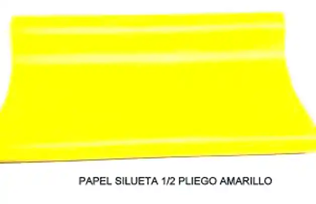 Papel Silueta Amarillo X 2 Medio Pliego