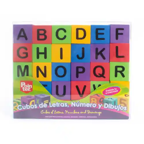 Cubos Foamy Pointer Letras Numeros Y Dibujos