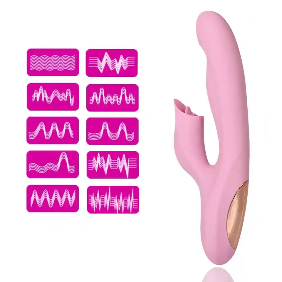 Vibrador Doble Estimulacion Perl Tongue Licking Vibrator