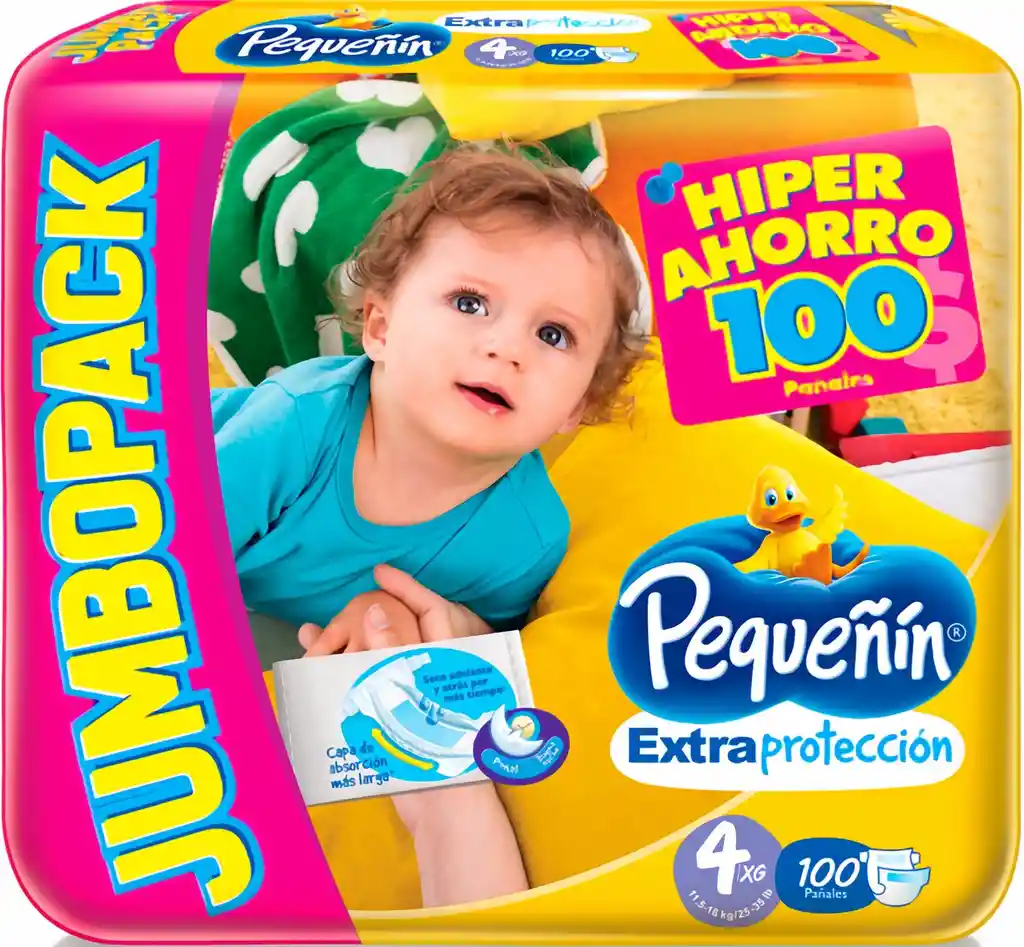 Pequeñín Pañal Extra protección Etapa 4/ XG