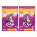 Whiskas Comida Para Gato2 Bultos Pollo Y Leche 1.5Kg C/U