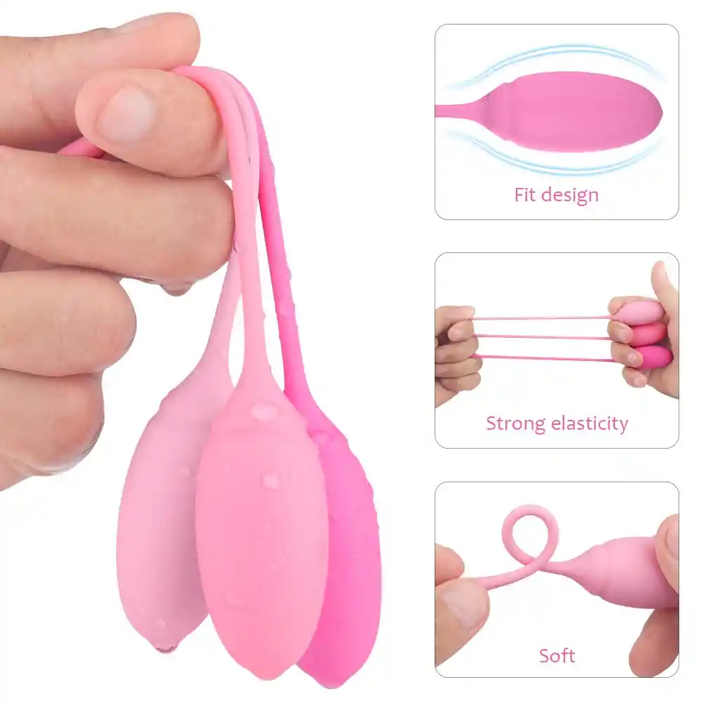 3 Bolas Kegel Rose - Con Diferentes Pesos.