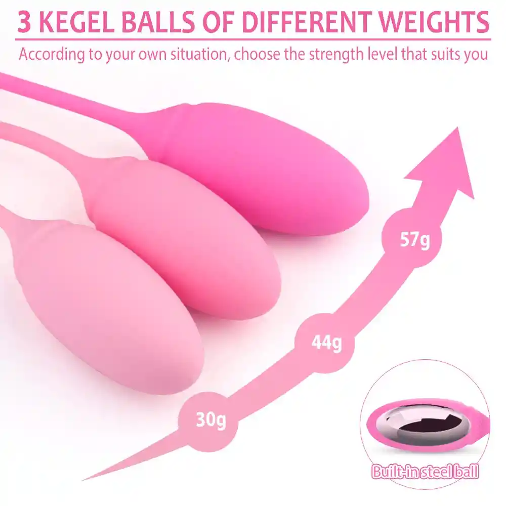 3 Bolas Kegel Rose - Con Diferentes Pesos.