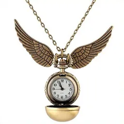Collar + Reloj Cadena Quidditch Ball Bronce Harry Potter